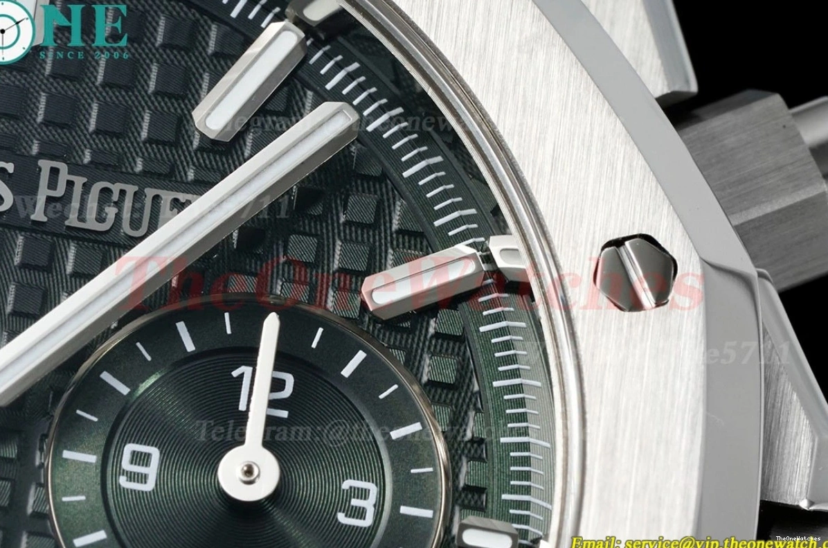 26240ST SH4401 SS Super Dial Clone 41mm Royal Green APS Oak Chrono SS 0501